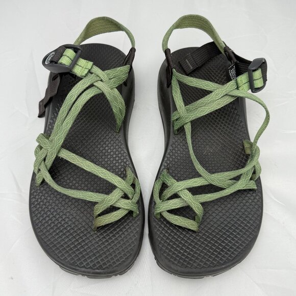 Chaco Sandals Womens 9 Green Adjustable Straps Durable Sole Outdoor Adventure - Picture 2 of 12
